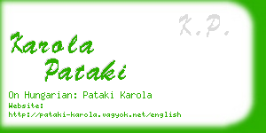 karola pataki business card